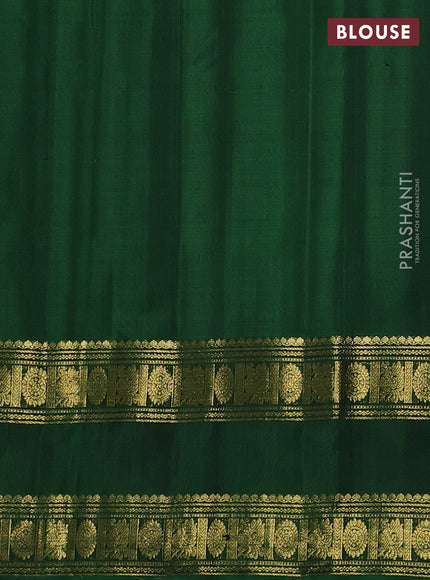 Red & Green Pure Gadwal Silk - Buttas