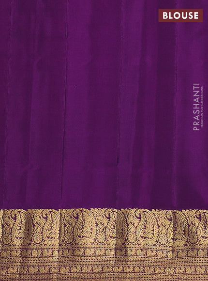 Magenta Pink & Purple Pure Gadwal Silk - Buttas