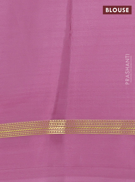 Mauve Pink Pure Mysore Silk - Buttas