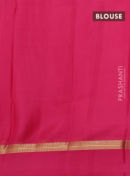 Pink Pure Mysore Silk - Buttas