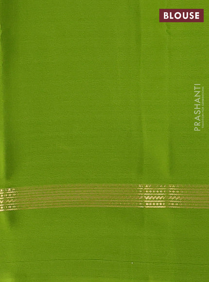 Green Pure Mysore Silk - Buttas