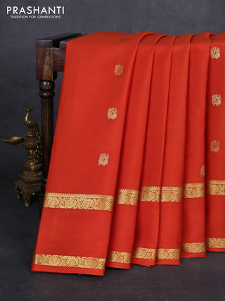 Rust Pure Mysore Silk - Buttas