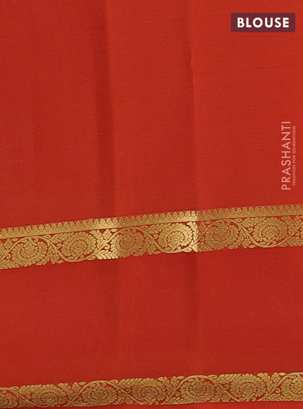 Rust Pure Mysore Silk - Buttas