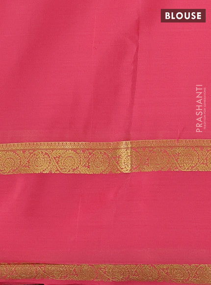Peach Pink Pure Mysore Silk - Buttas