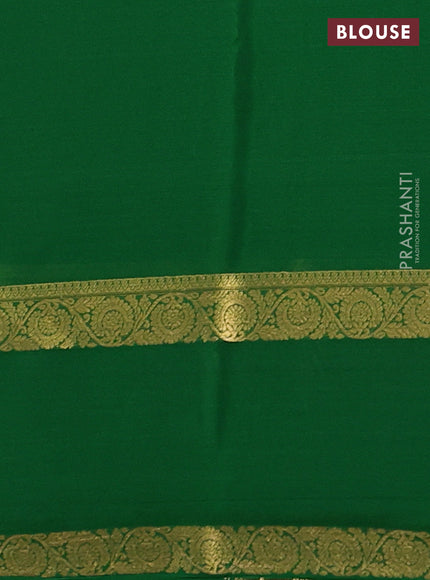 Green Pure Mysore Silk - Buttas