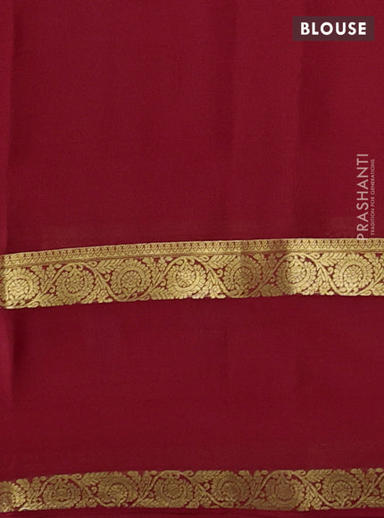 Red Pure Mysore Silk - Buttas