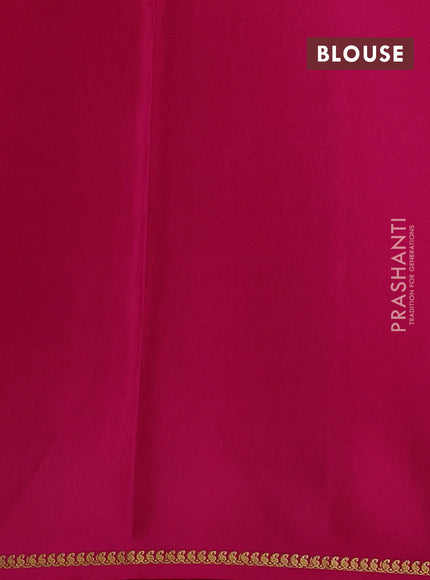 Pink Pure Mysore Silk - Checks
