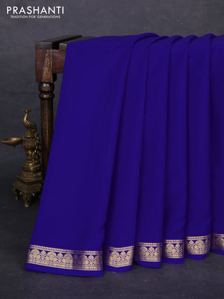 Royal Blue Pure Mysore Silk Saree