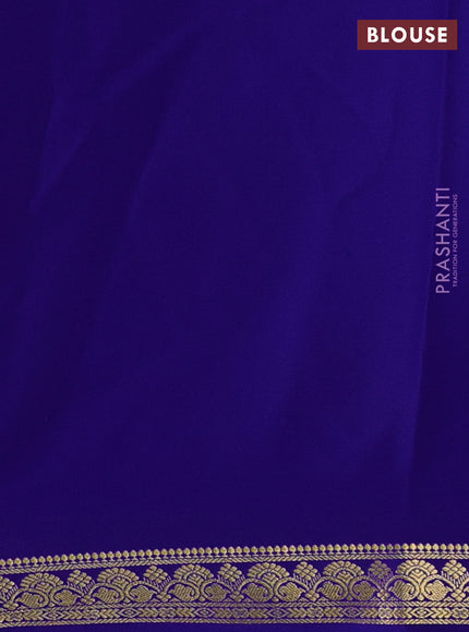 Royal Blue Pure Mysore Silk Saree