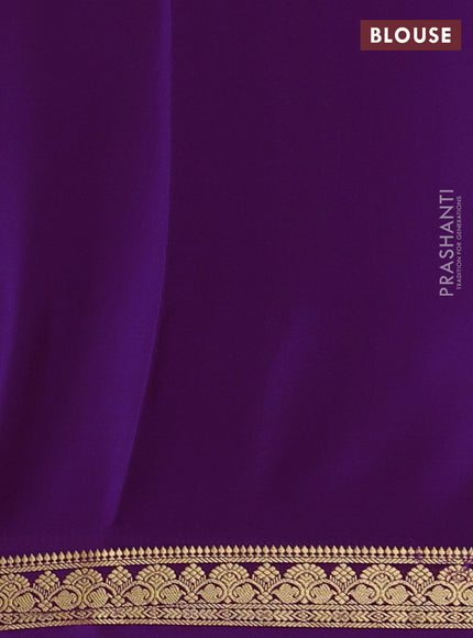 Purple Pure Mysore Silk Saree