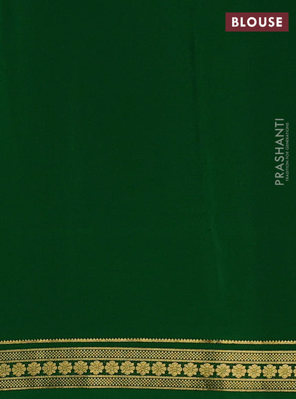 Green Pure Mysore Silk Saree