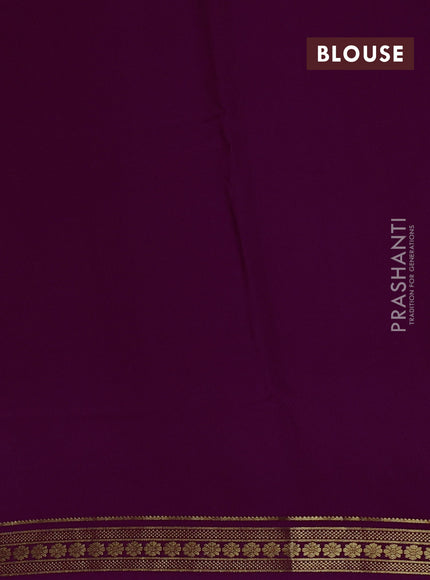 Purple Pure Mysore Silk Saree