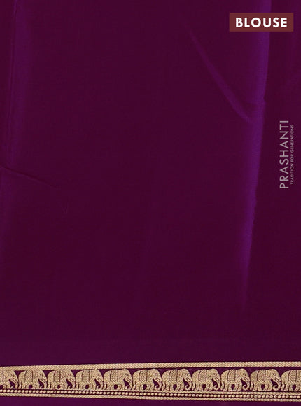 Purple Pure Mysore Silk Saree