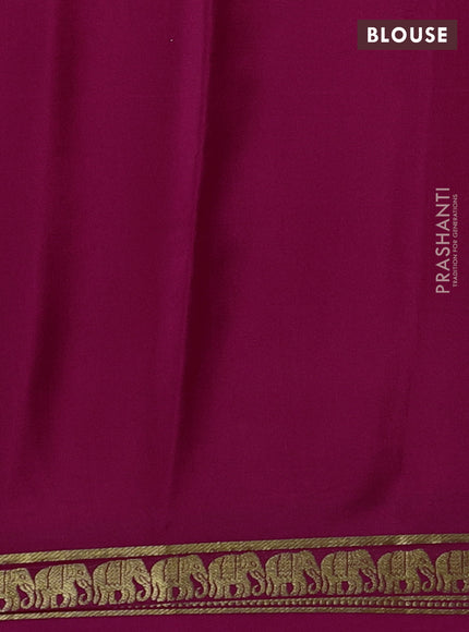 Pink Pure Mysore Silk Saree