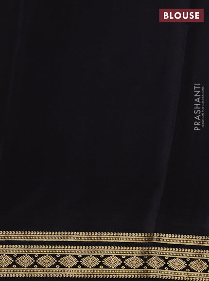 Red & Black Pure Mysore Silk Saree