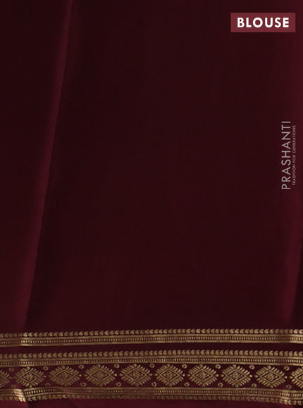 Orange & Maroon Pure Mysore Silk Saree