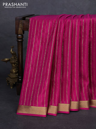 Pink Pure Mysore Silk Saree