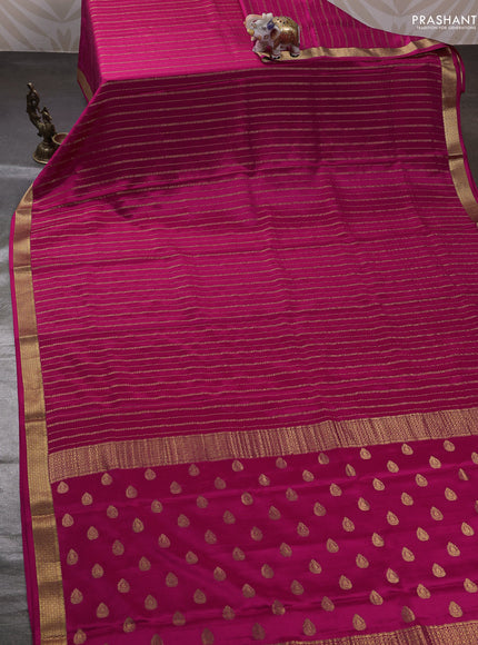 Pink Pure Mysore Silk Saree