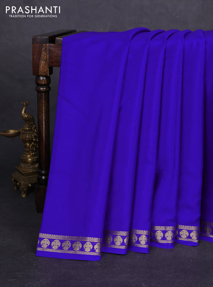 Royal Blue Pure Mysore Silk Saree