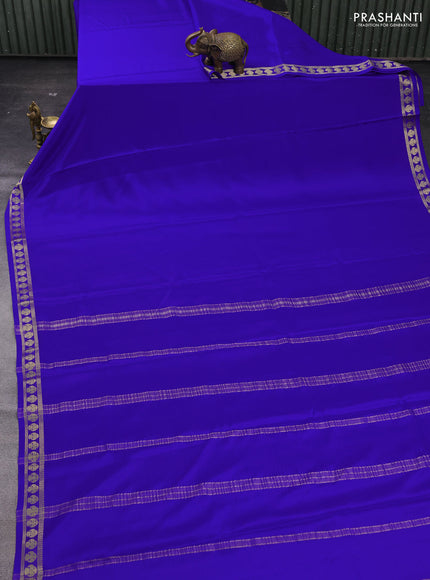 Royal Blue Pure Mysore Silk Saree