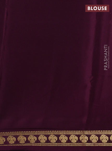 Wine Pure Mysore Silk Saree