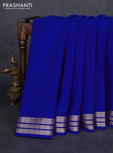 Royal Blue Pure Mysore Silk Saree