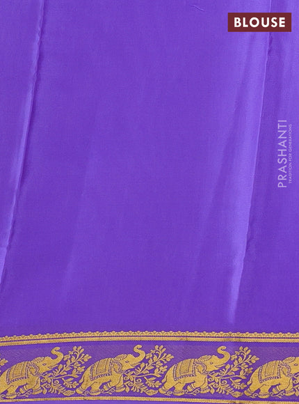 Lavender Pure Mysore Silk Saree