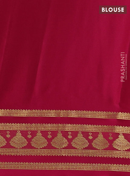 Wine & Magenta Pink Pure Mysore Silk - Buttas