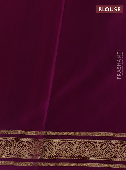 Pink & Purple Pure Mysore Silk - Checks