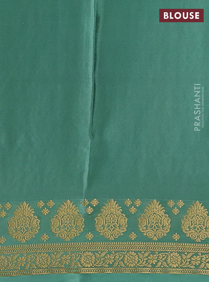 Pastel Green Pure Mysore Silk - Checks