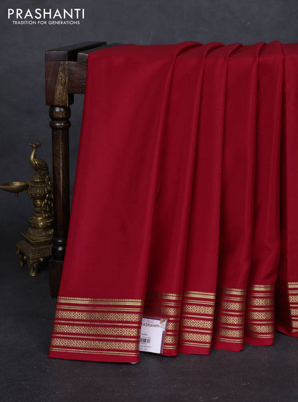 Red Pure Mysore Silk Saree