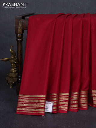 Red Pure Mysore Silk Saree