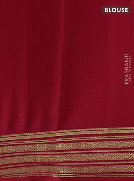 Red Pure Mysore Silk Saree