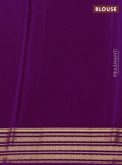 Purple Pure Mysore Silk Saree