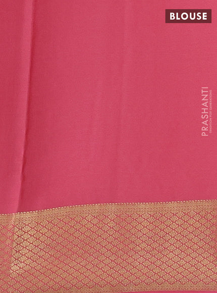 Peach Pink Pure Mysore Silk - Self Emboss