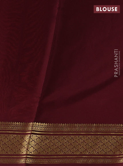 Rust & Coffee Brown Pure Mysore Silk Saree
