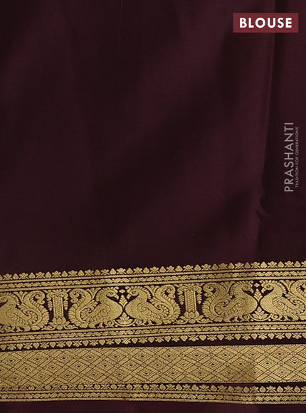 Coffee Brown Pure Mysore Silk