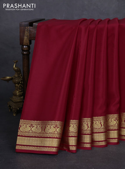 Red Pure Mysore Silk Saree
