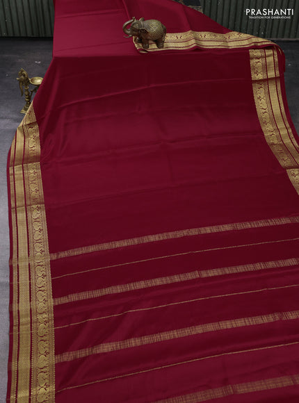 Red Pure Mysore Silk Saree