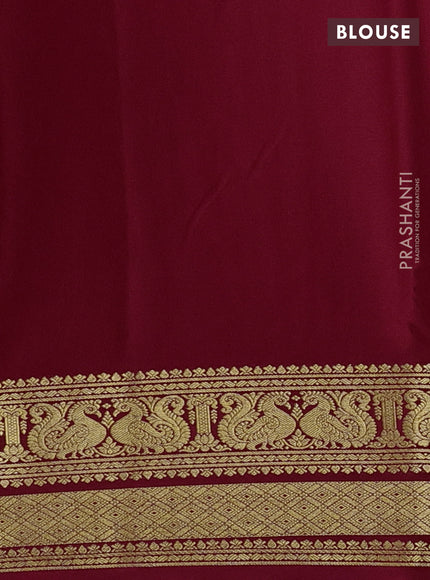 Red Pure Mysore Silk Saree