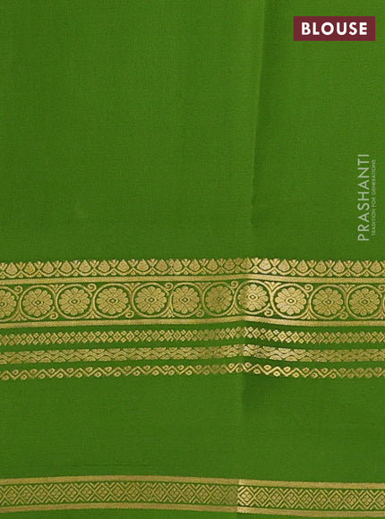Green Pure Mysore Silk Saree