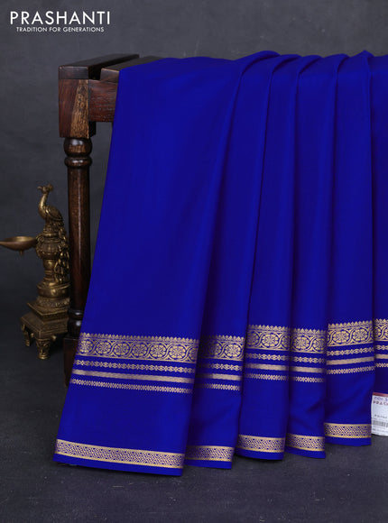 Royal Blue Pure Mysore Silk Saree