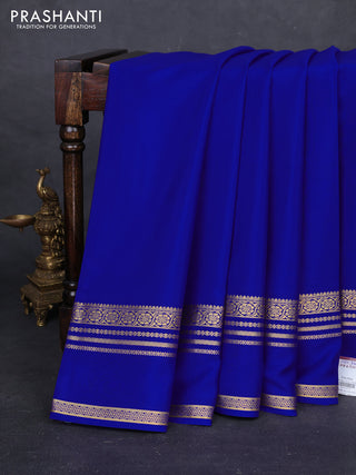 Royal Blue Pure Mysore Silk Saree