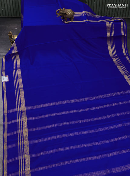 Royal Blue Pure Mysore Silk Saree