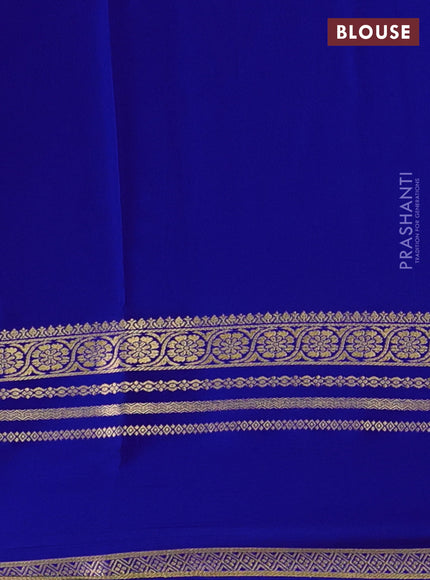 Royal Blue Pure Mysore Silk Saree