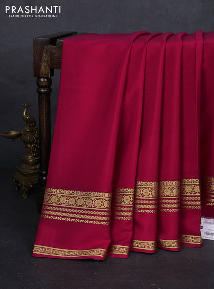 Pink Pure Mysore Silk Saree