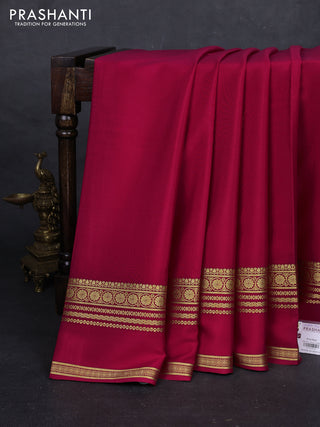 Pink Pure Mysore Silk Saree