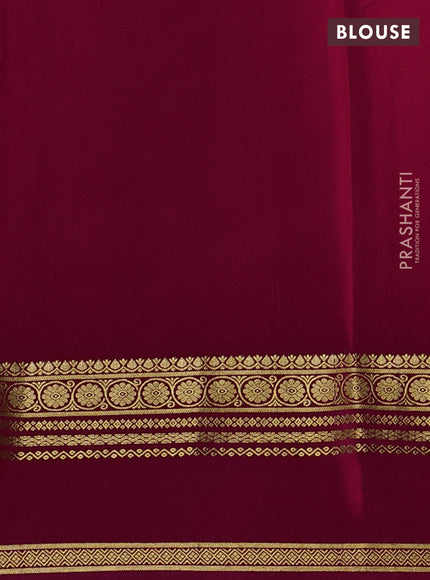 Pink Pure Mysore Silk Saree