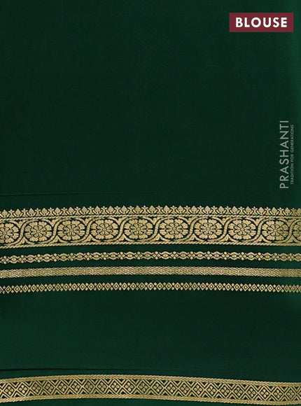 Green Pure Mysore Silk Saree
