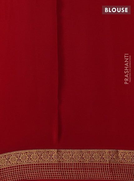 Red Pure Mysore Silk Saree